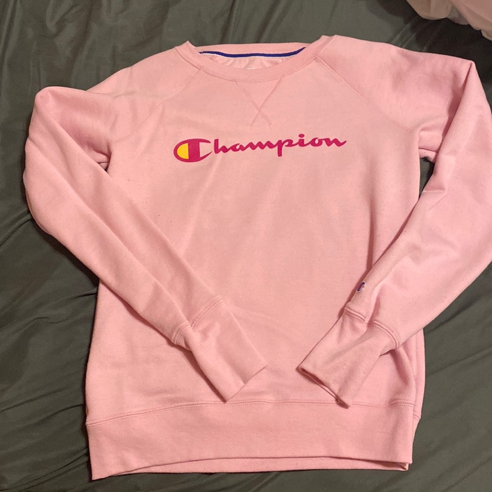 Champion Crewneck Pastel Bubblegum Pink Sweater